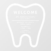 Zahnarztbüro-Schaufenster-Logo-Ständer Fensteraufkleber (Blatt)