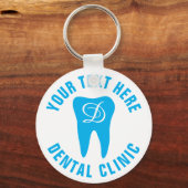 Zahnarztbüro-Schlüsselanhänger mit farbigem Zahnlo Schlüsselanhänger (Vorderseite)