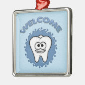 Zahnarztbüro Silbernes Ornament (Links)