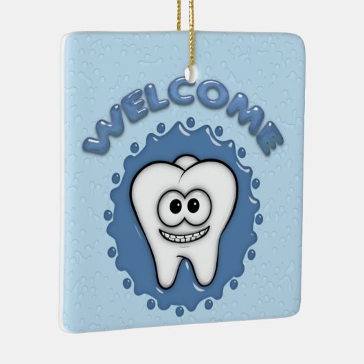 Zahnarztbüro Tür Hanger Keramikornament (Rechts)