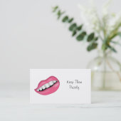 Zahnarztbüro Verbindung zu Ihrem Kunden herstellen Visitenkarte (Stehend Vorderseite)