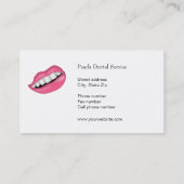 Zahnarztbüro Verbindung zu Ihrem Kunden herstellen Visitenkarte (Rückseite)