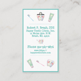 Zahnarztbüro Zahntypografie Name Teeth Kids Visitenkarte