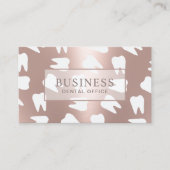 Zahnarztdesign-Rose Gold Zahnersatz Terminkarte (Vorderseite)