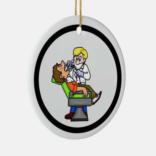 Zahnärzte, die an der Zierarbeit von Patienten arb Keramik Ornament (Rechts)