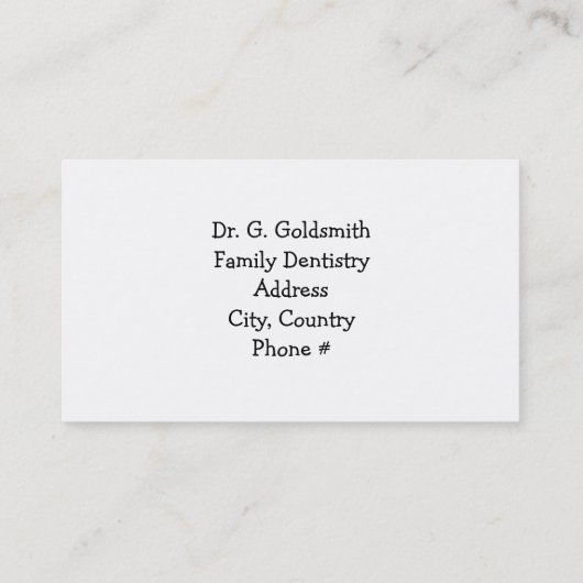 Zahnärzte Erinnerungen Terminkarte (Rückseite)