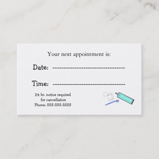 Zahnärzte Erinnerungen Terminkarte (Vorderseite)