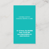 Zahnärzte für berufliche Zahnärzte Visitenkarte (Rückseite)