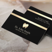 Zahnärzte für moderne, schwarze und goldene Zahnme Visitenkarte