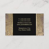 Zahnärzte für moderne, schwarze und goldene Zahnme Visitenkarte (Rückseite)