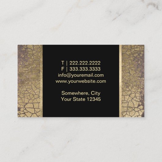 Zahnärzte für moderne, schwarze und goldene Zahnme Visitenkarte (Rückseite)