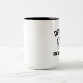 Zahnärzte kennen die Bohrung Zweifarbige Tasse (Mittel)