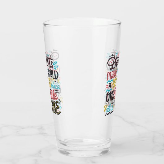 Zahnärzte machen die Welt einen besseren Platz Glas (Links)