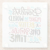 Zahnärzte machen die Welt einen besseren Platz Glasuntersetzer (Rückseite)