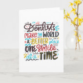 Zahnärzte machen die Welt einen besseren Platz Karte (Gelbe Blume)