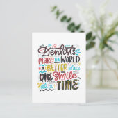 Zahnärzte machen die Welt zu einem besseren Ort Postkarte (Stehend Vorderseite)