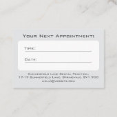 Zahnärzte Personalausweis für Zahnärzte Visitenkarte (Rückseite)