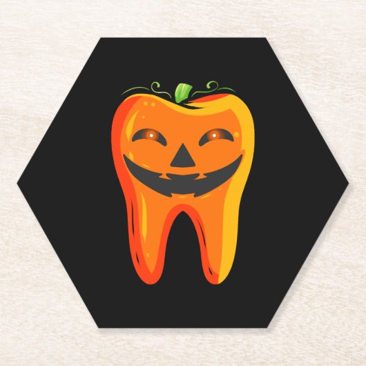 Zahnärzte Tooth Pumpkin Halloween Untersetzer (Vorderseite)