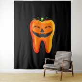 Zahnärzte Tooth Pumpkin Halloween Wandteppich (Beispiel)