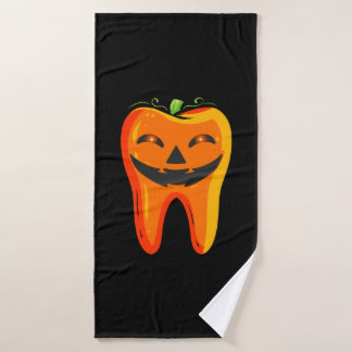 Zahnärzte Zahn Kürbis Halloween Badehandtuch