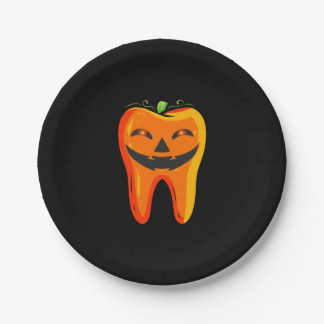 Zahnärzte Zahn Kürbis Halloween Pappteller