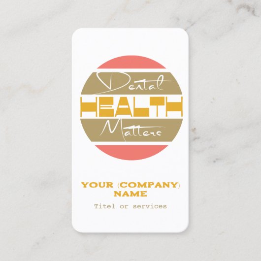 Zahnärzte, Zahnärzte Visitenkarte (Vorderseite)