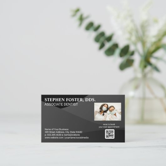 Zahnärzte | Zahnmedizin | QR-Code Visitenkarte (Stehend Vorderseite)