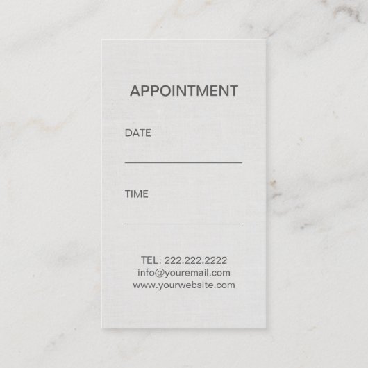 Zahnarzternennung Elegantes Black Leather Dental Terminkarte (Rückseite)