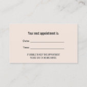 Zahnarzternennung Lächelt Zahnärztliche Versorgung Terminkarte (Rückseite)