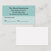 Zahnarzternennung Modernes Zahnmuster Visitenkarte (Vorne/Hinten)