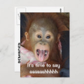 Zahnarzternennung sagt Aaahh Postkarte (Vorne/Hinten)