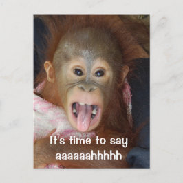 Zahnarzternennung sagt Aaahh Postkarte