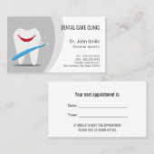 Zahnarzternennung Terminkarte (Vorne/Hinten)