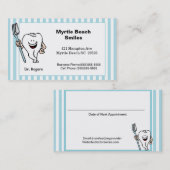 Zahnarzternennung und Visitenkarte Terminkarte (Vorne/Hinten)