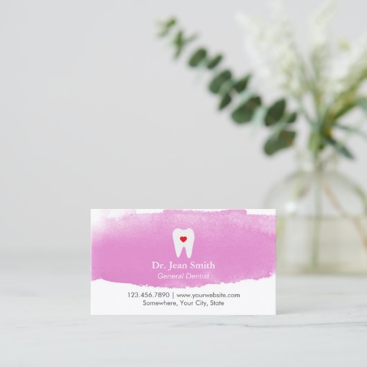 Zahnarzternennung - Zelt Terminkarte (Stehend Vorderseite)