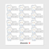 Zahnarzternennungsstand Aufkleber (Blatt)