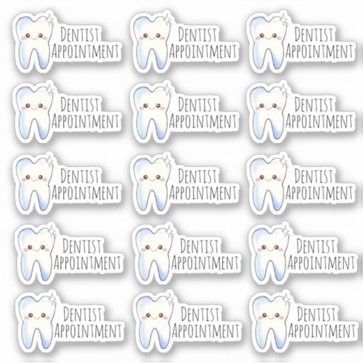 Zahnarzternennungsstand Aufkleber (Vorderseite)