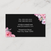 Zahnarztfloral Modernes Zahnlogo Zahnarztlogo Zahn Visitenkarte (Rückseite)