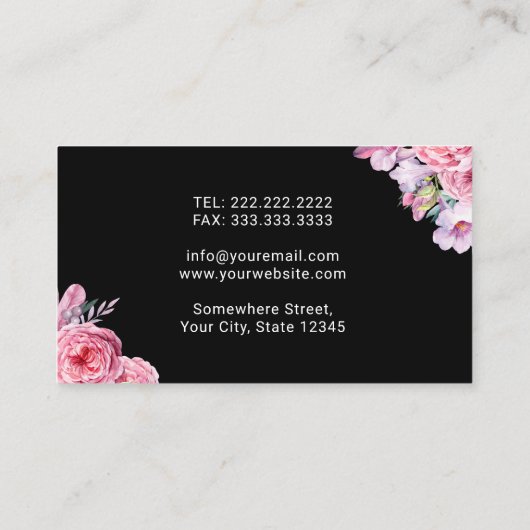 Zahnarztfloral Modernes Zahnlogo Zahnarztlogo Zahn Visitenkarte (Rückseite)