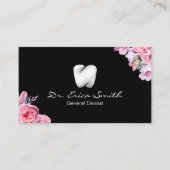 Zahnarztfloral Modernes Zahnlogo Zahnarztlogo Zahn Visitenkarte (Vorderseite)