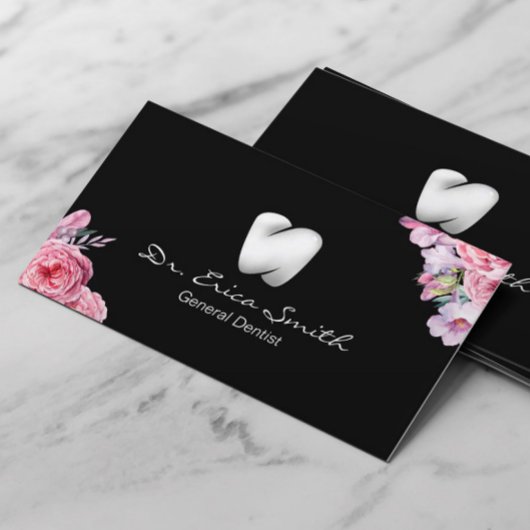 Zahnarztfloral Modernes Zahnlogo Zahnarztlogo Zahn Visitenkarte
