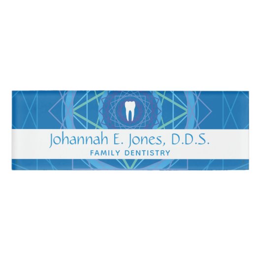 Zahnarztgeographie Namenschild (Vorderseite)