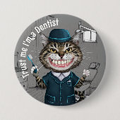 Zahnarztgeschenk, Kieferorthopädas Abzeichen, Zahn Button (Vorderseite)