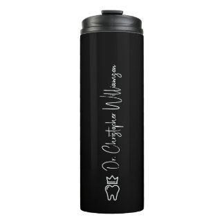 Zahnarztgeschenk Personalisierter Name gekrönter S Thermosbecher