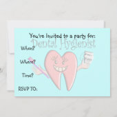 Zahnarzthelfer-Abschluss-Einladungen Einladung (Rückseite)