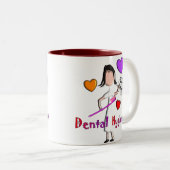 Zahnarzthelfer-Geschenk-entzückender Herz-Entwurf Zweifarbige Tasse (VorderseiteRechts)