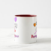 Zahnarzthelfer-Geschenk-entzückender Herz-Entwurf Zweifarbige Tasse (Mittel)