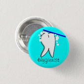 Zahnarzthelfer-großer Zahn-Knopf Button (Vorne & Hinten)