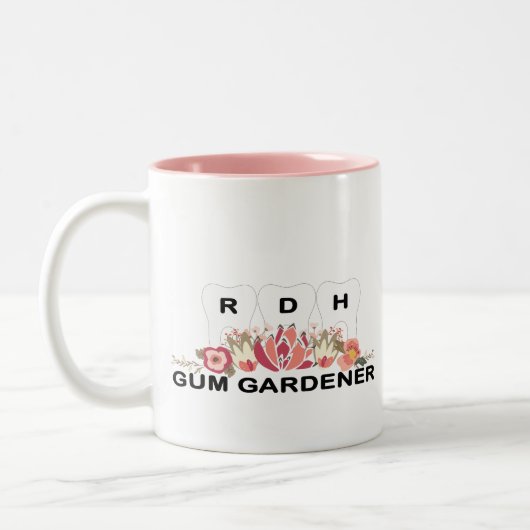 Zahnarzthelfer-hübsche Blumen-Themed Tasse (Links)