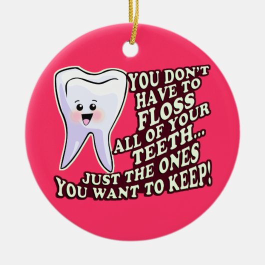 Zahnarzthelfer Keramik Ornament (Vorne)